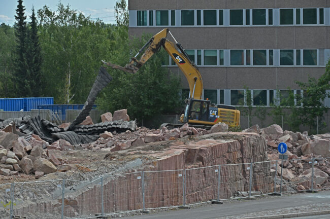 Purkutöitä Rusthollarinrinteen alueella - Kuva Tommi Heinonen