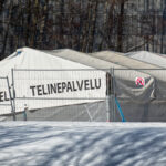 Teltta lokkimontulla - Kuva Jukka Ranta